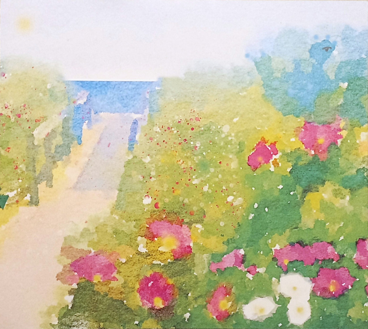 Salt Air Roses 6x6 Print by Rosette Gault
