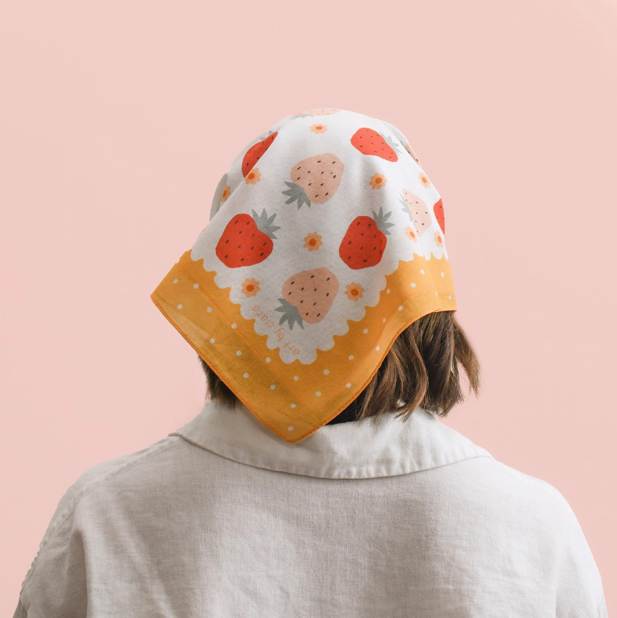 Mustard Strawberry Bandana