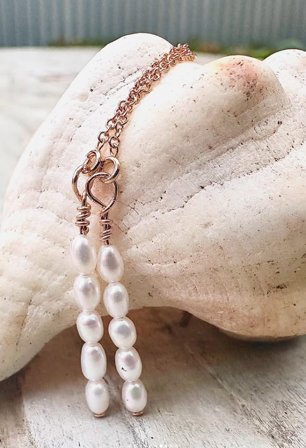 Pearl Thread Earrings by Michele Bianchi