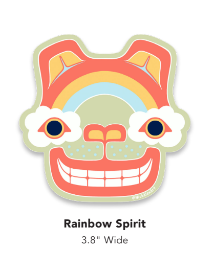 Rainbow Spirit Sticker by Nick Alan Art