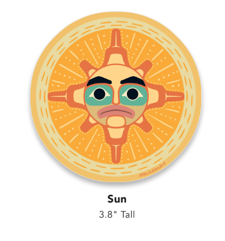 Sun Sticker by Nick Alan Art