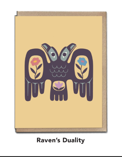 Raven's Duality Greeting Card by Nick Alan Art
