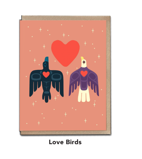 Love Birds Greeting Card by Nick Alan Art