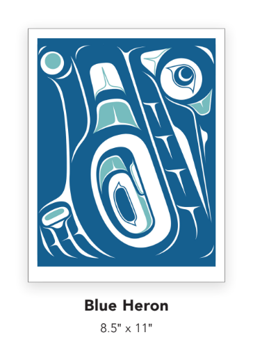 Blue Heron Art Print by Nick Alan Art