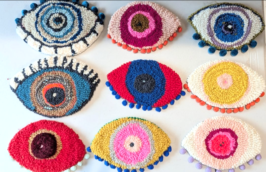 Tufted Evil Eyes by Trisha Gilmore