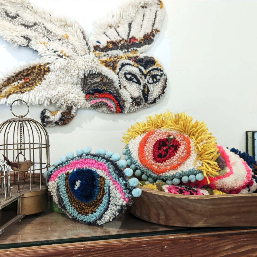Tufted Evil Eyes by Trisha Gilmore