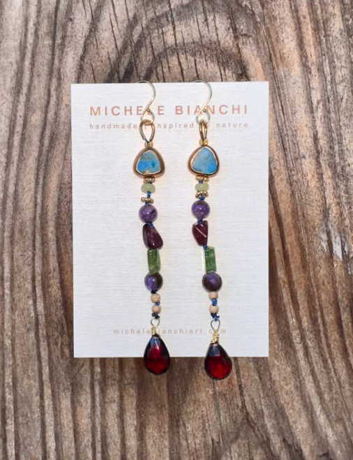 Multi-Gem Earrings by Michele Bianchi