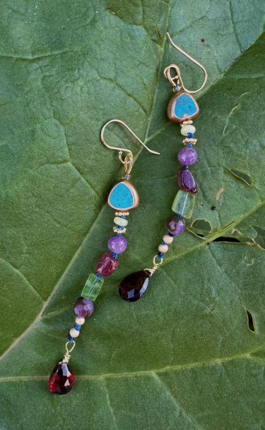 Multi-Gem Earrings by Michele Bianchi
