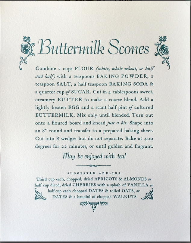 Buttermilk Scones Print by Ellie Matthews