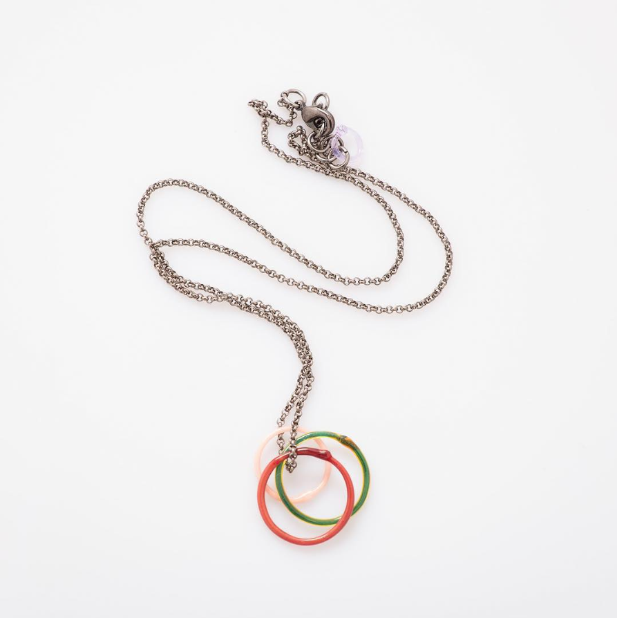 3 Ring Necklace by Inna Patina