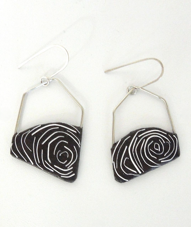 Crosshatch Earrings by Sally Prangley