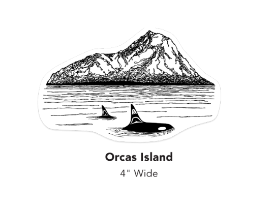 Orcas Island Sticker by Nick Alan Art