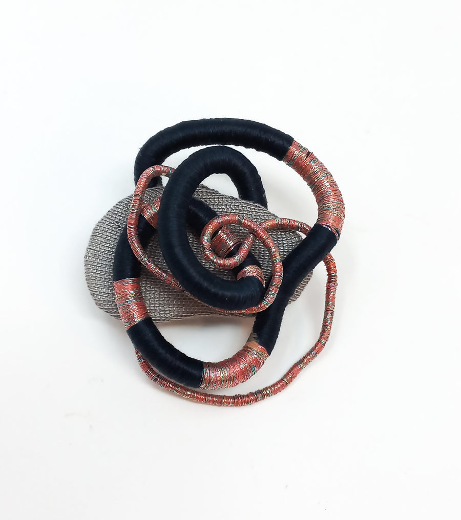 Small Black and Pink Pin by Bella Kim