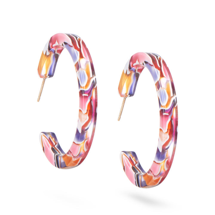 Sm Birdie Hoops - Wildflower