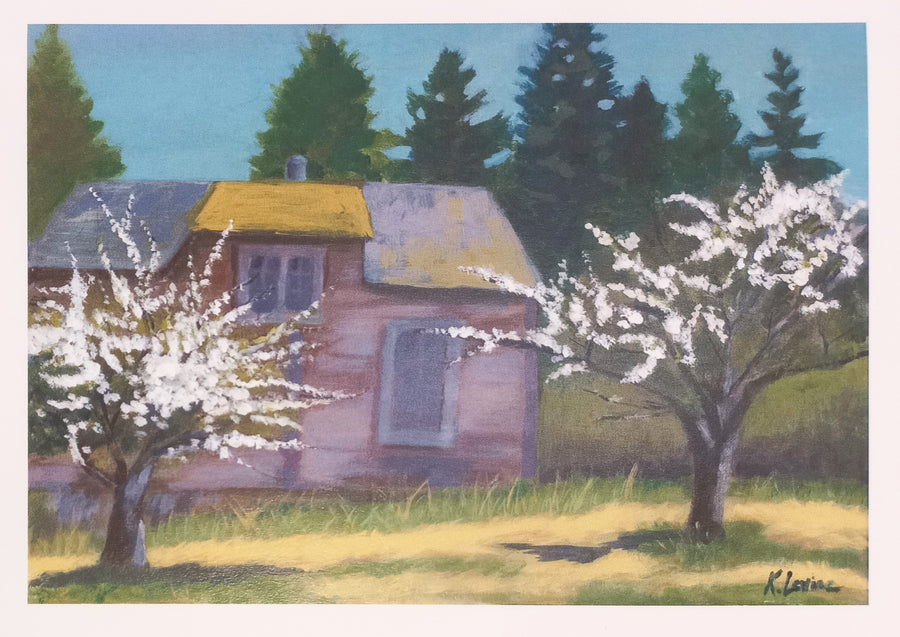Spring at the Homestead Print by Kathy Levine