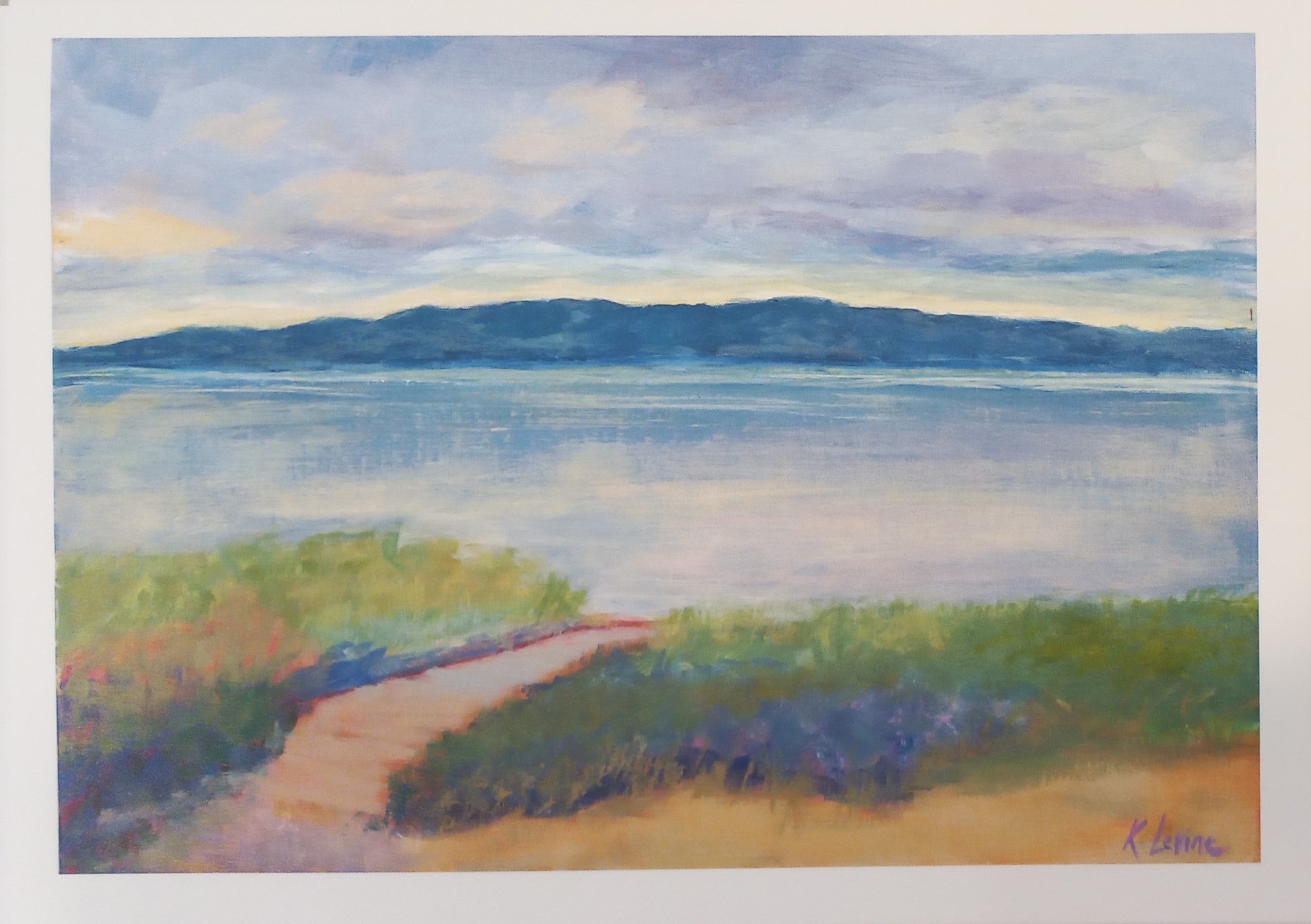 Summer at Fay Bainbridge Print by Kathy Levine