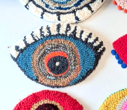 Tufted Evil Eyes by Trisha Gilmore