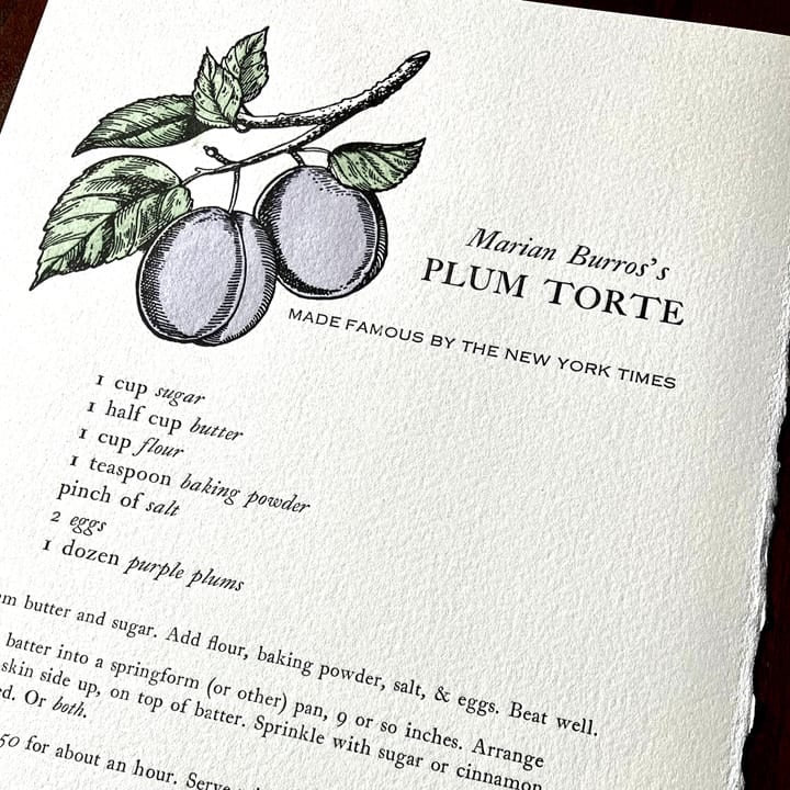 Plum Torte Print by Ellie Matthews