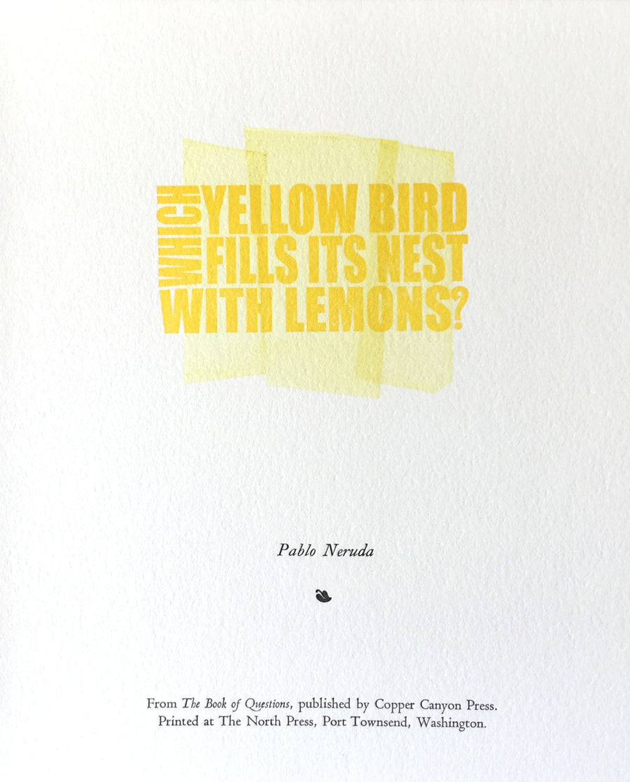 Which Yellow Bird Print by Ellie Mathews