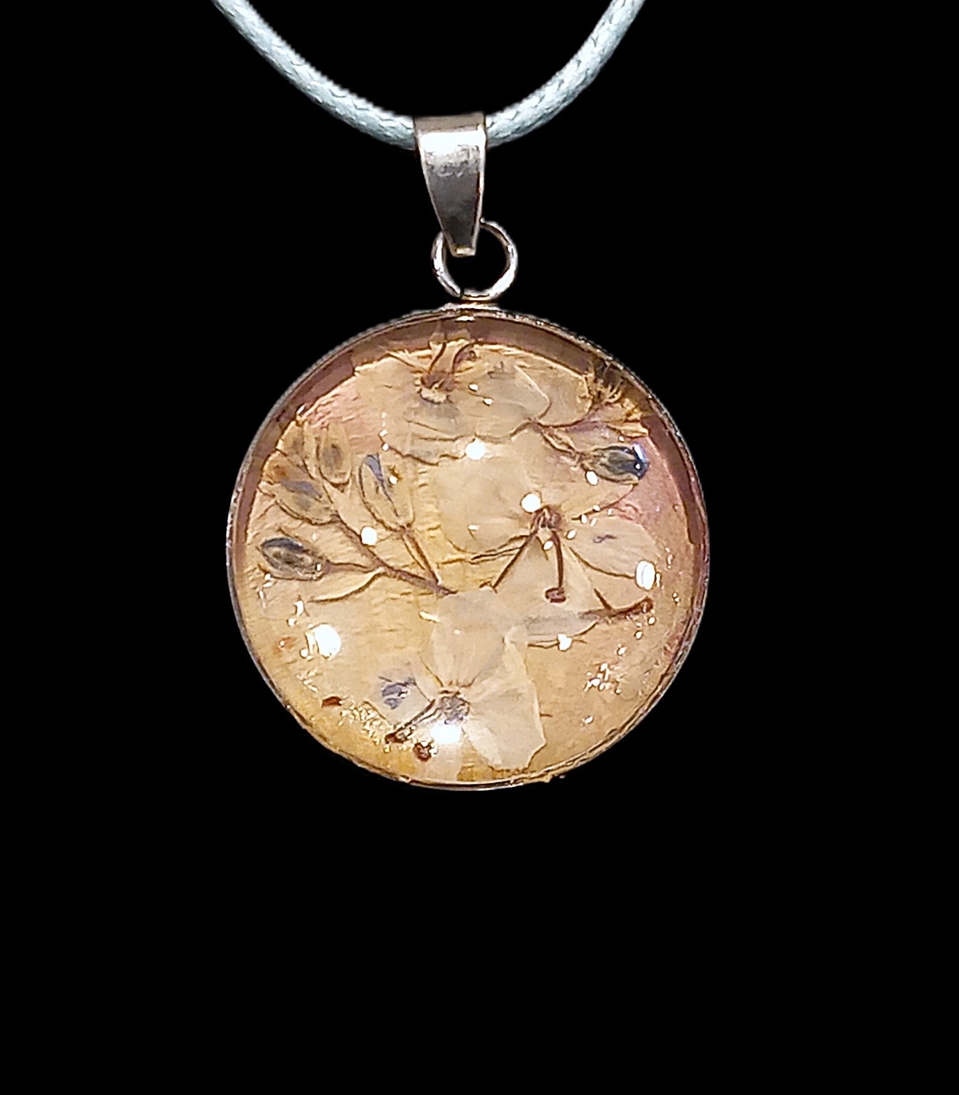 Pressed Flower Necklace by Heidi Jack