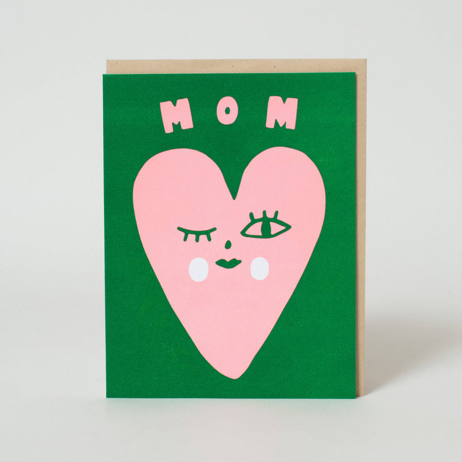 Mom Heart Face Greeting Card by Suzy Ultman