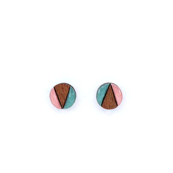 Color Block Post Earrings