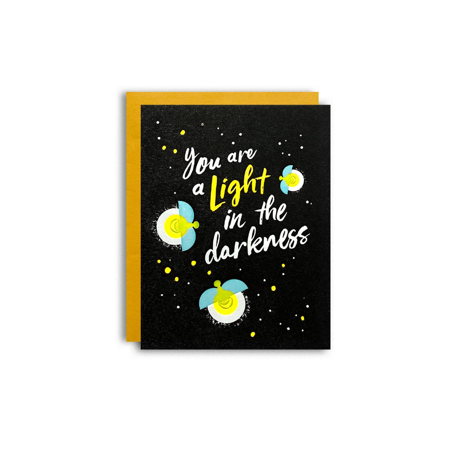 Light in the Darkness - Love Letterpress Greeting Card