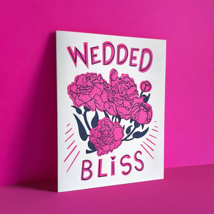 Wedded Bliss Peony Greeting Card