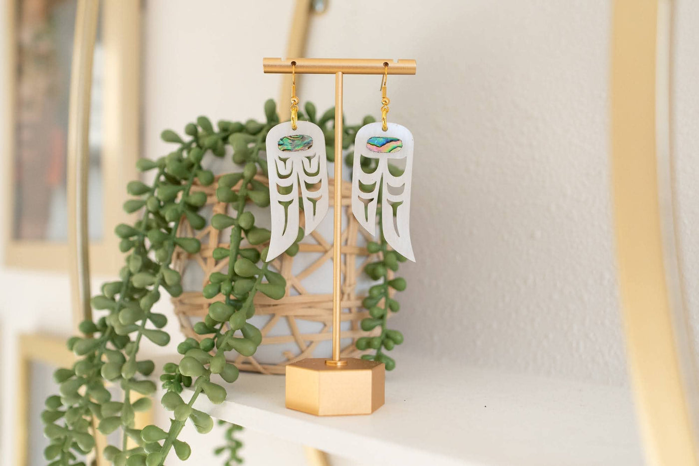 LoveBirds Heiltsuk Clan Dangle Earrings: Cedar