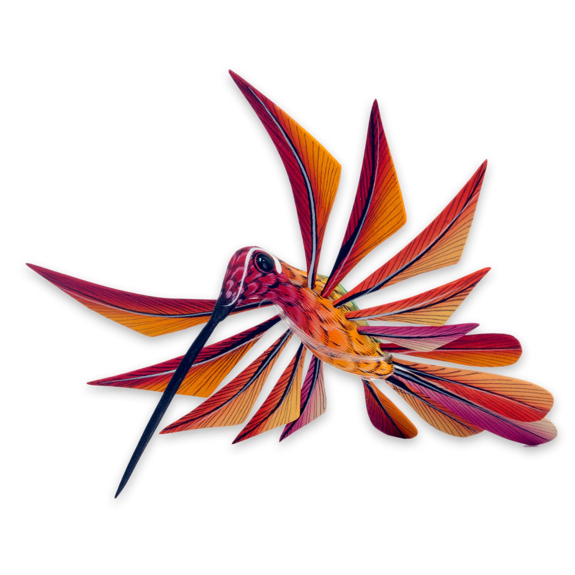 Colorful Hummingbird Handmade Alebrije Sculpture