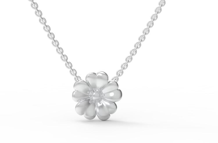 Cherry Blossom Necklace by Korotkina Silver