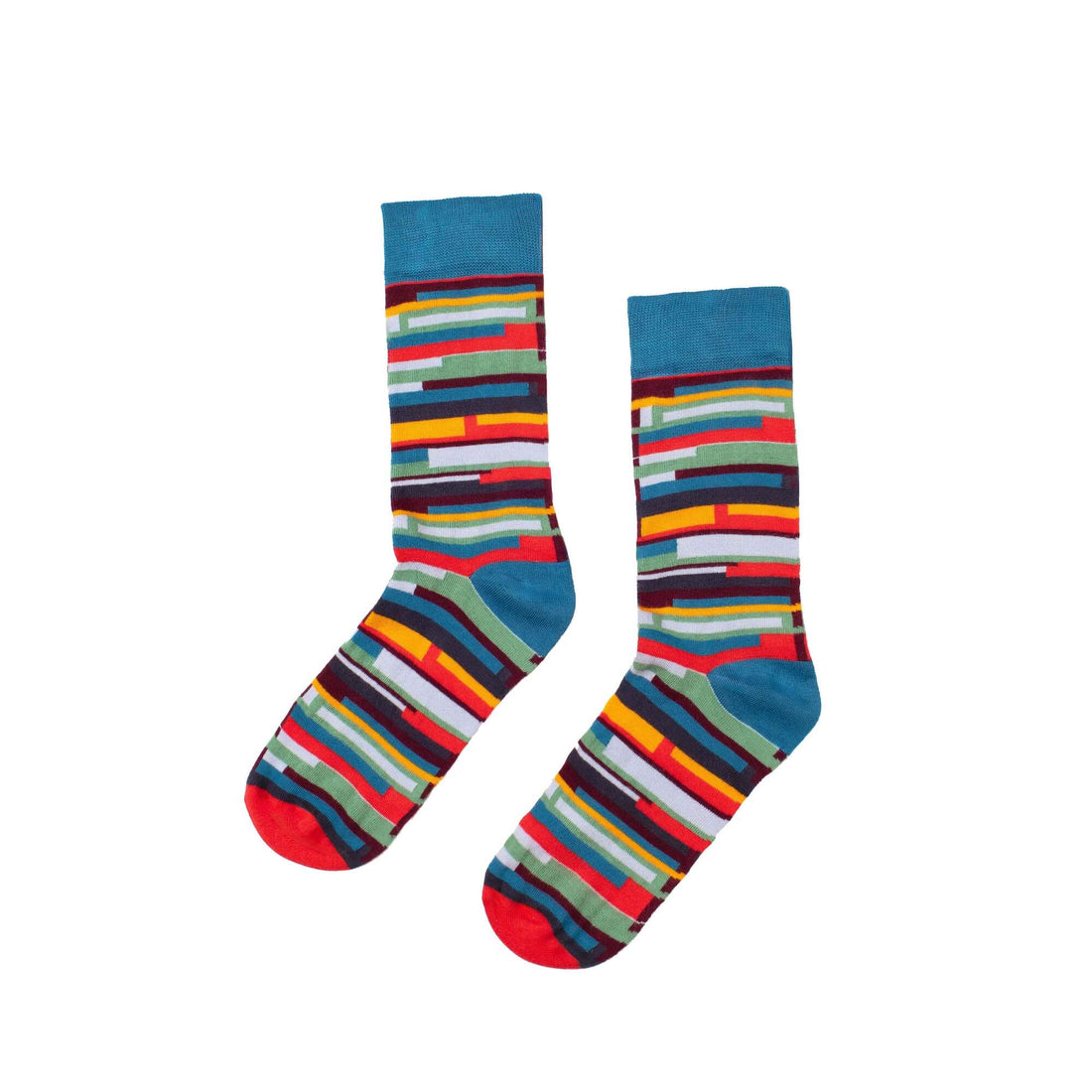 Glitch Stripes Art Socks