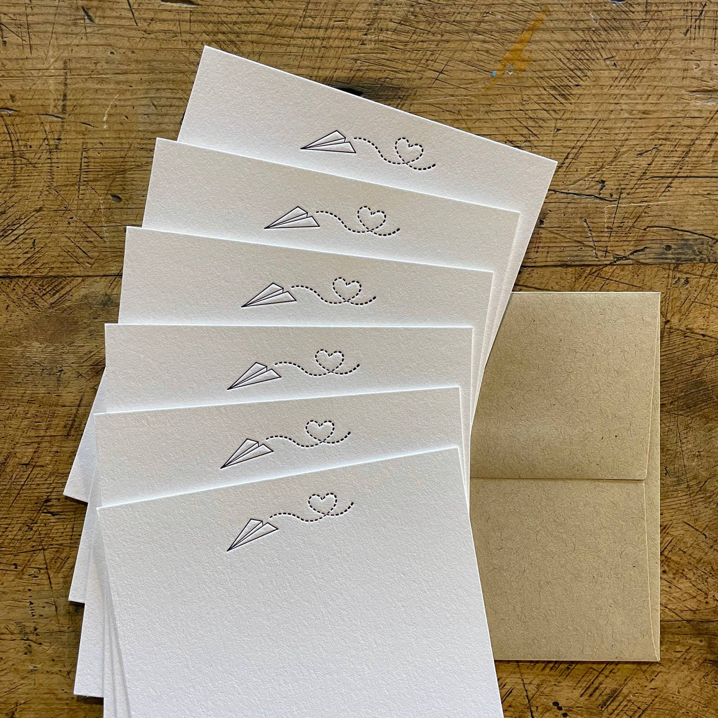 Sending Love Letterpress Notecards - Set of 6