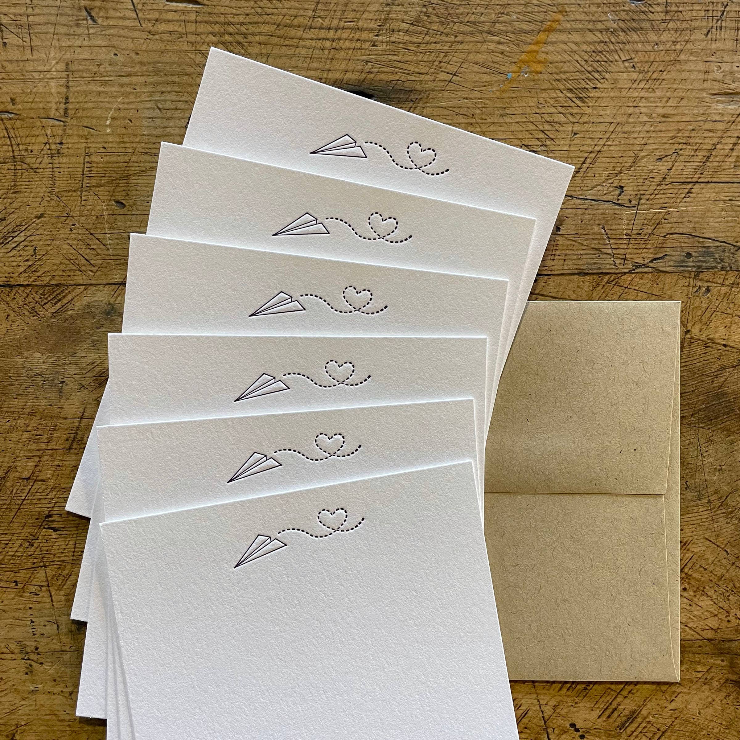 Sending Love Letterpress Notecards - Set of 6