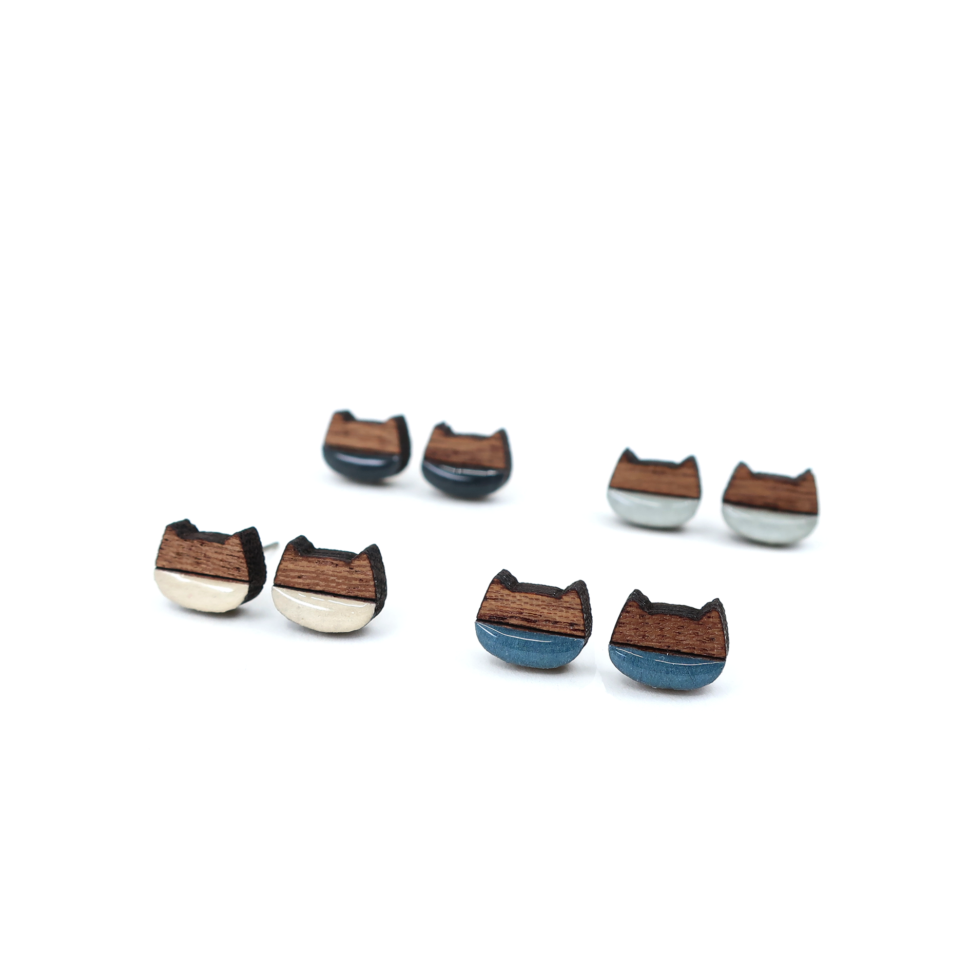 Mini Cat Studs: Bright Colors