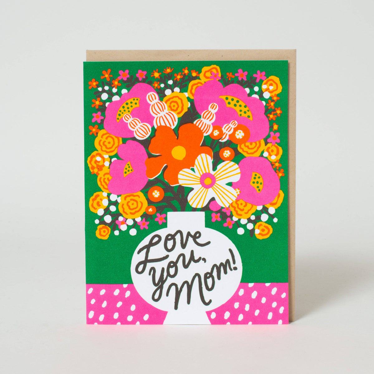 Love You Mom Flowers Greeting Card by Hello!Lucky | BIMA Museum Store