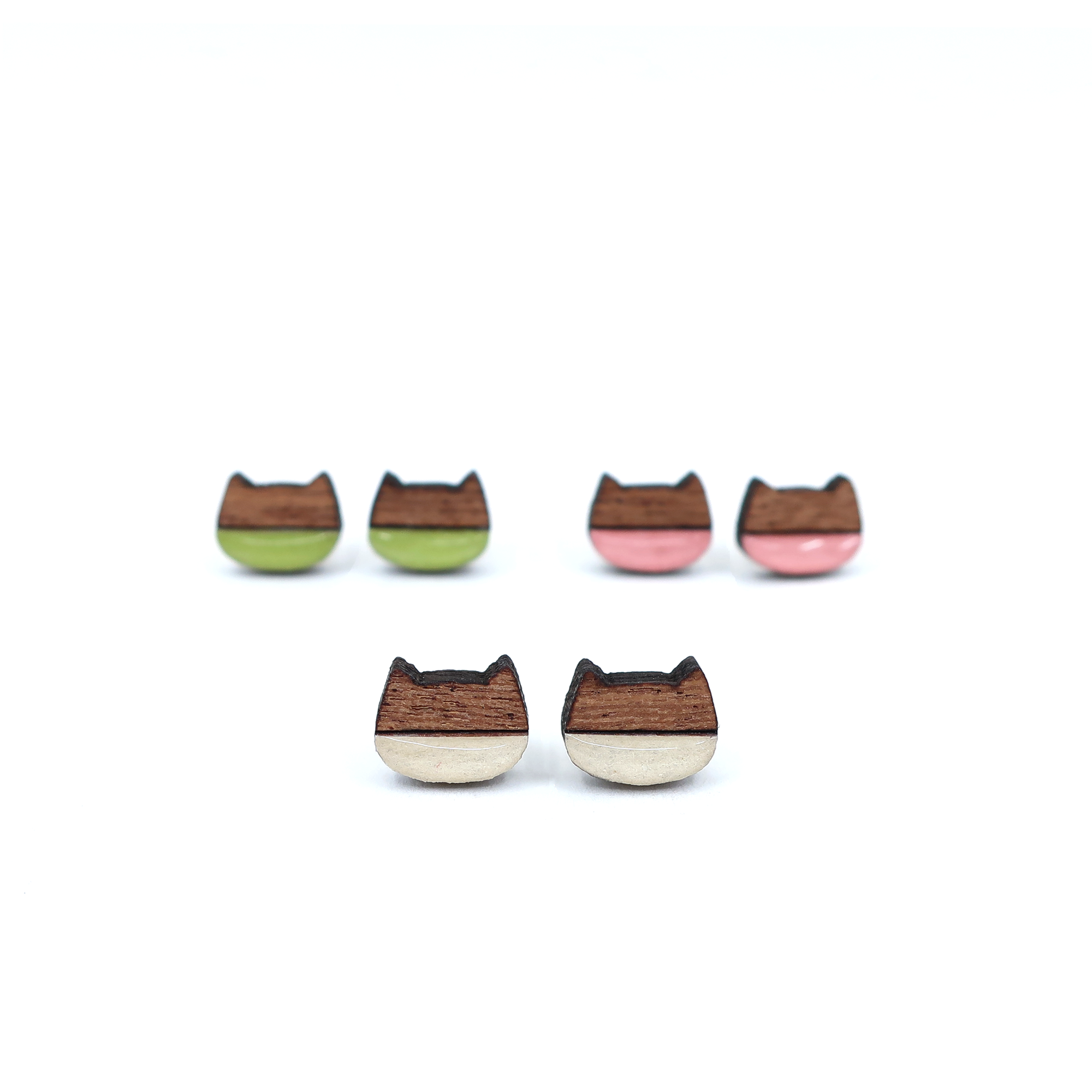 Mini Cat Studs: Bright Colors