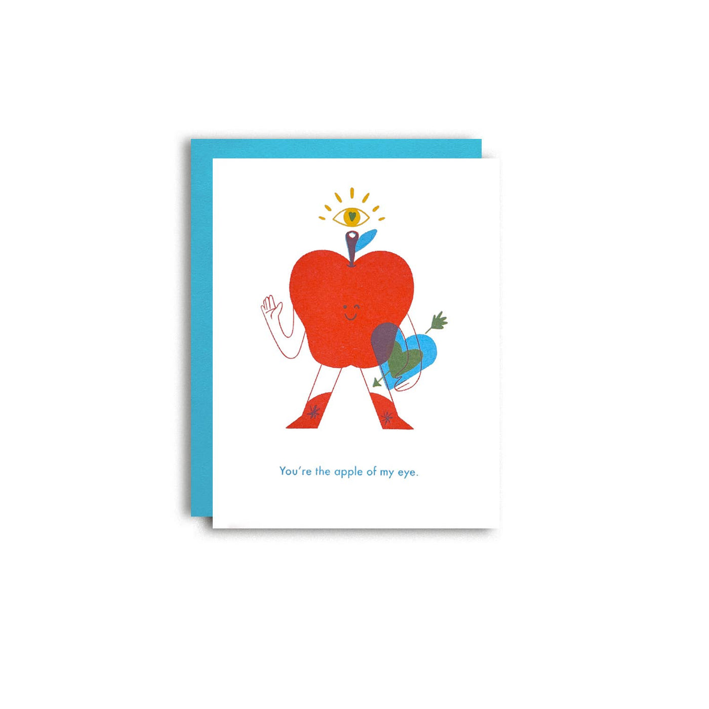 Apple of my Eye - Risograph Love Card 