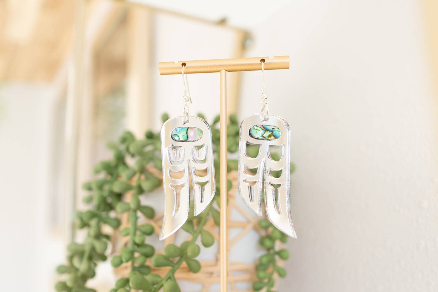 LoveBirds Heiltsuk Clan Dangle Earrings: Cedar