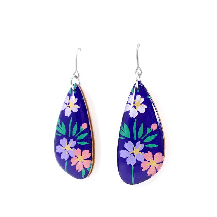 Floral Vintage Japanese Chiyogami earrings