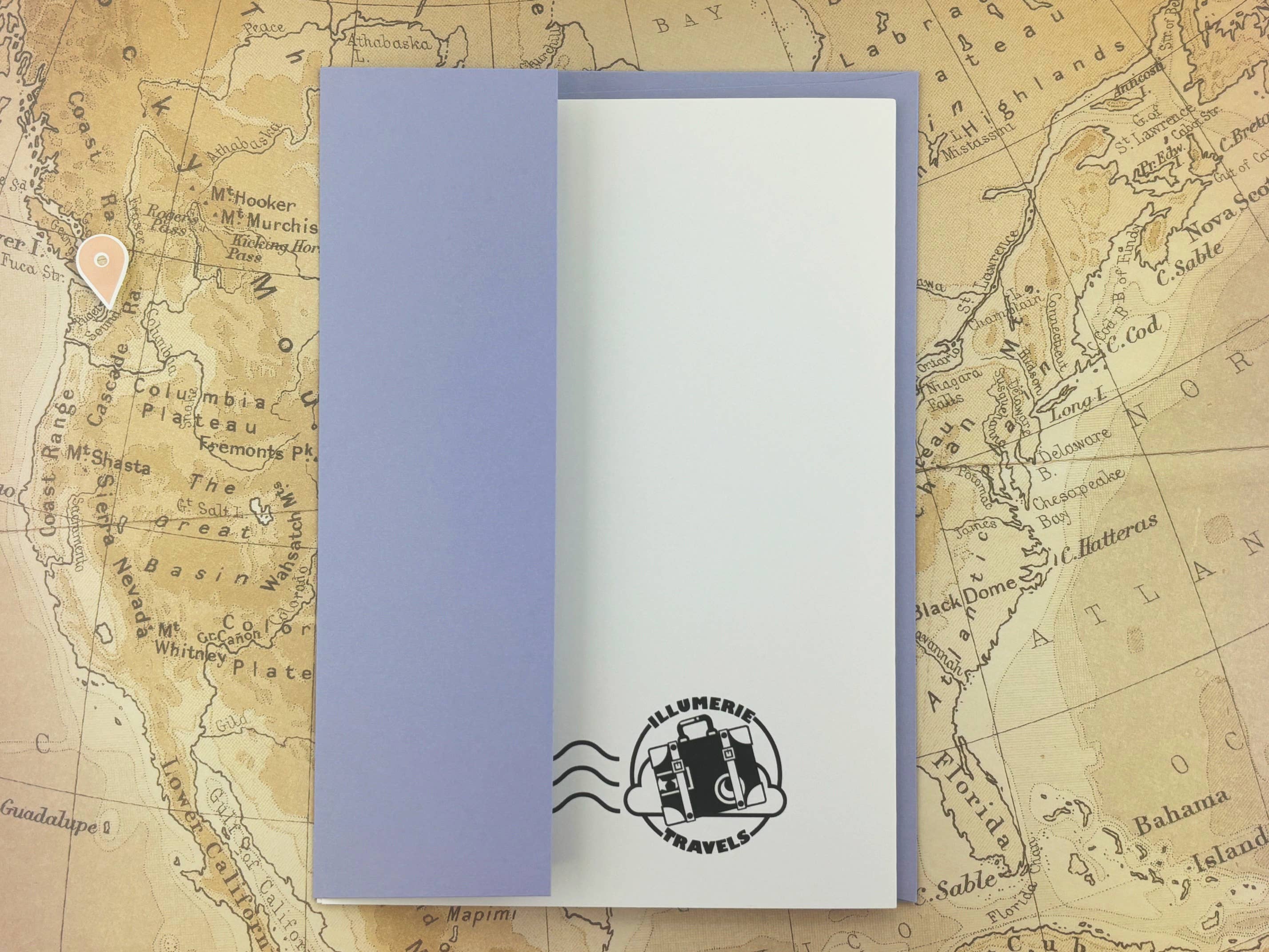 Rainy Seattle Puget Sound Travel Greeting Card