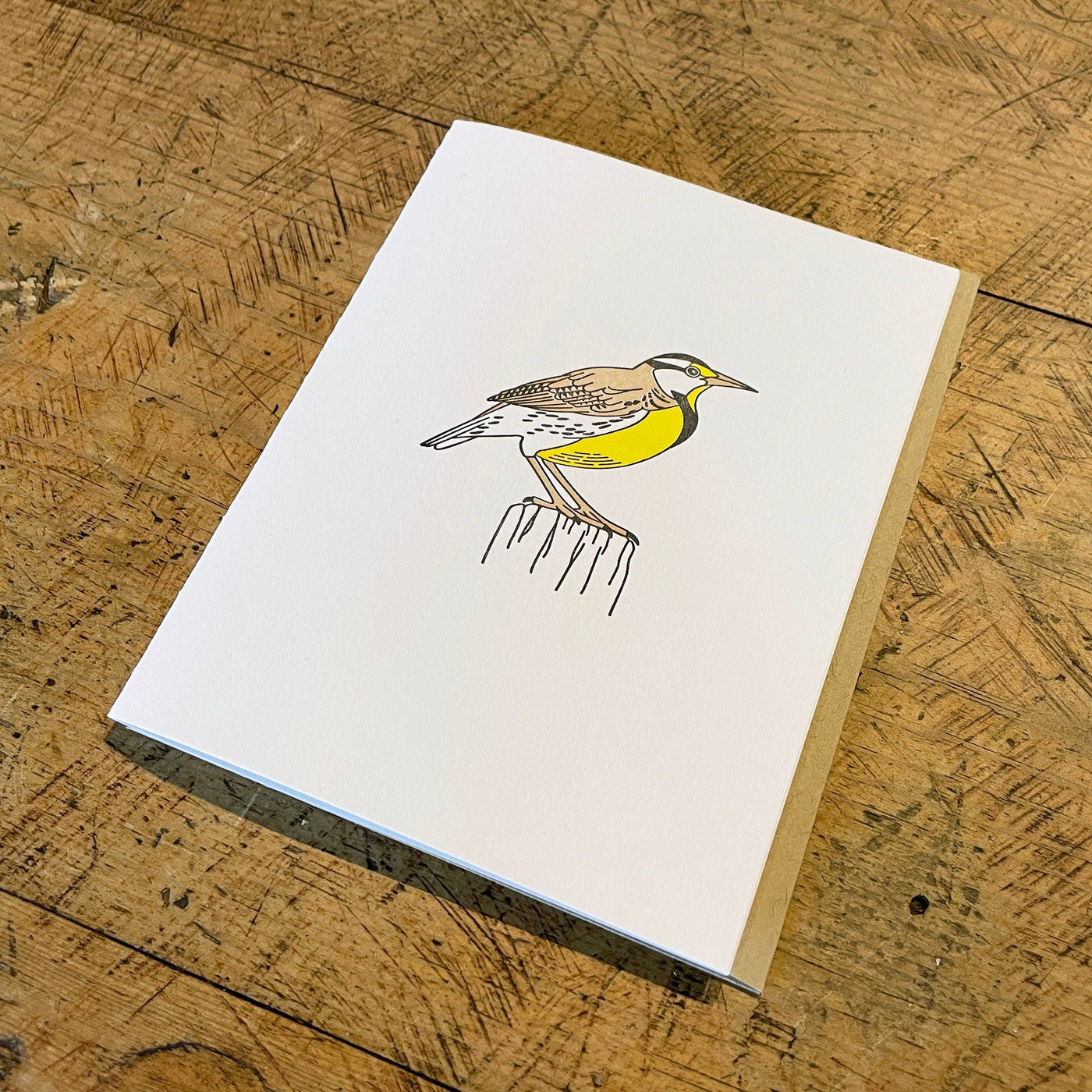 Western Meadowlark Letterpress Card