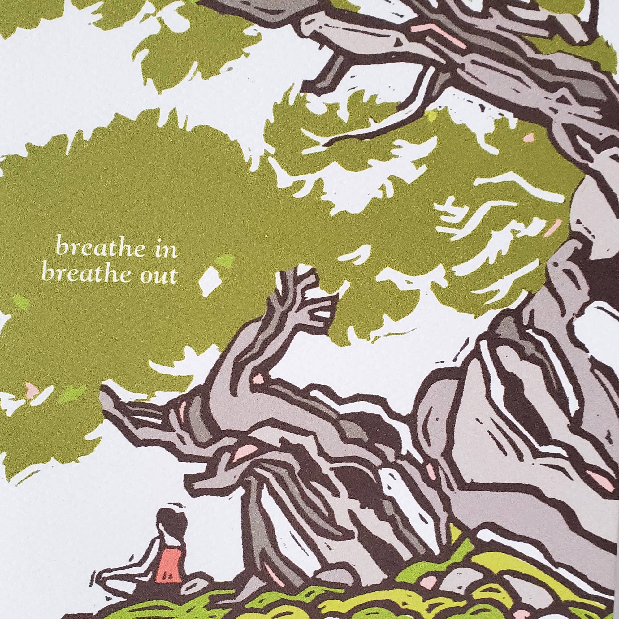 Breathe In Breathe Out Japanese Bonsai Card