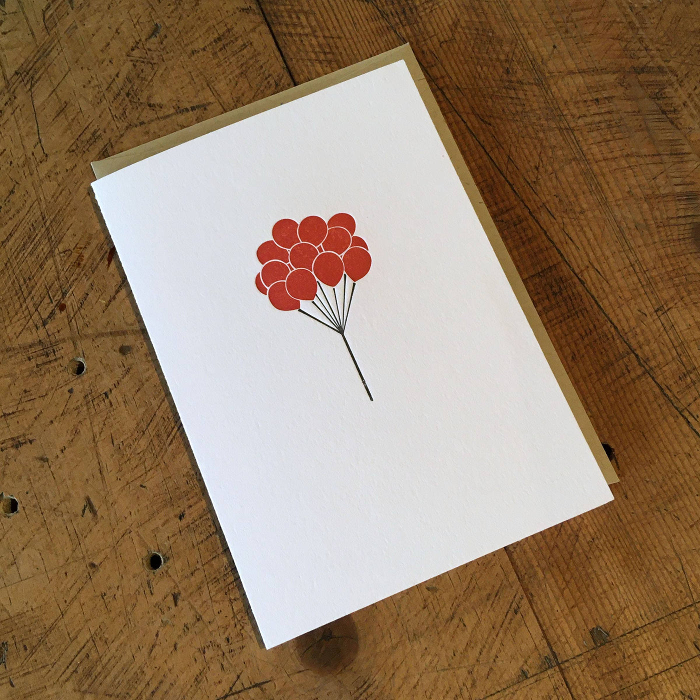 Balloons Letterpress Card