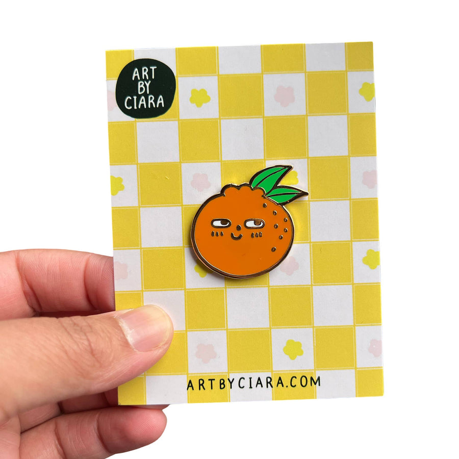 Clementine Enamel Pin