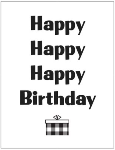 HHH Birthday Greeting Card