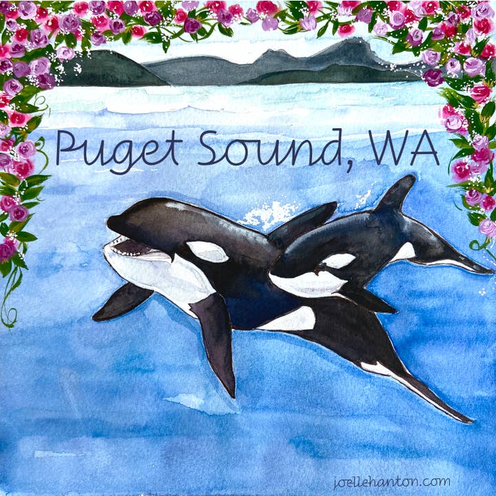 Orca Whale Puget Sound Vinyl Sticker