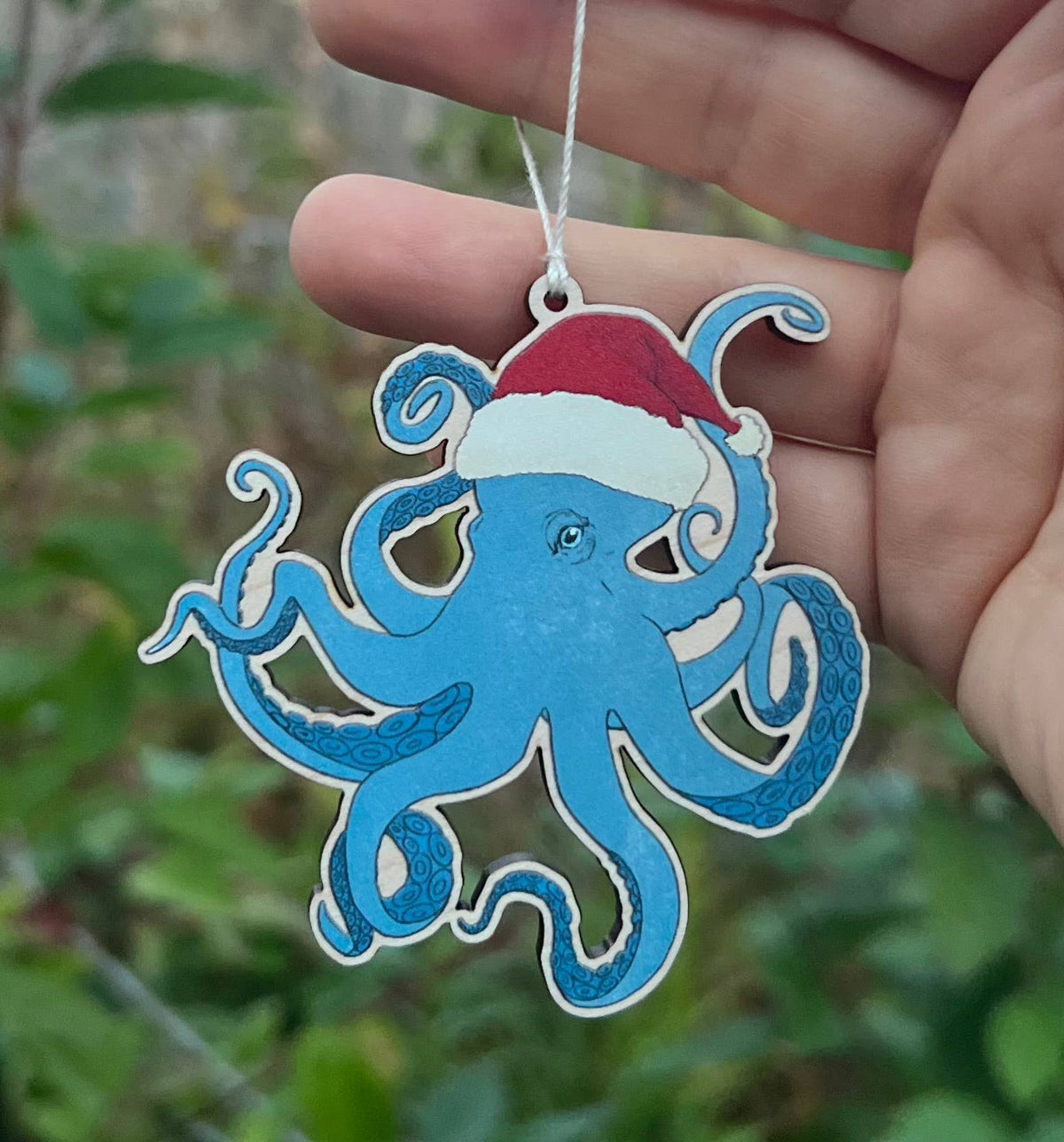 Octopus Santa hat Ornament  