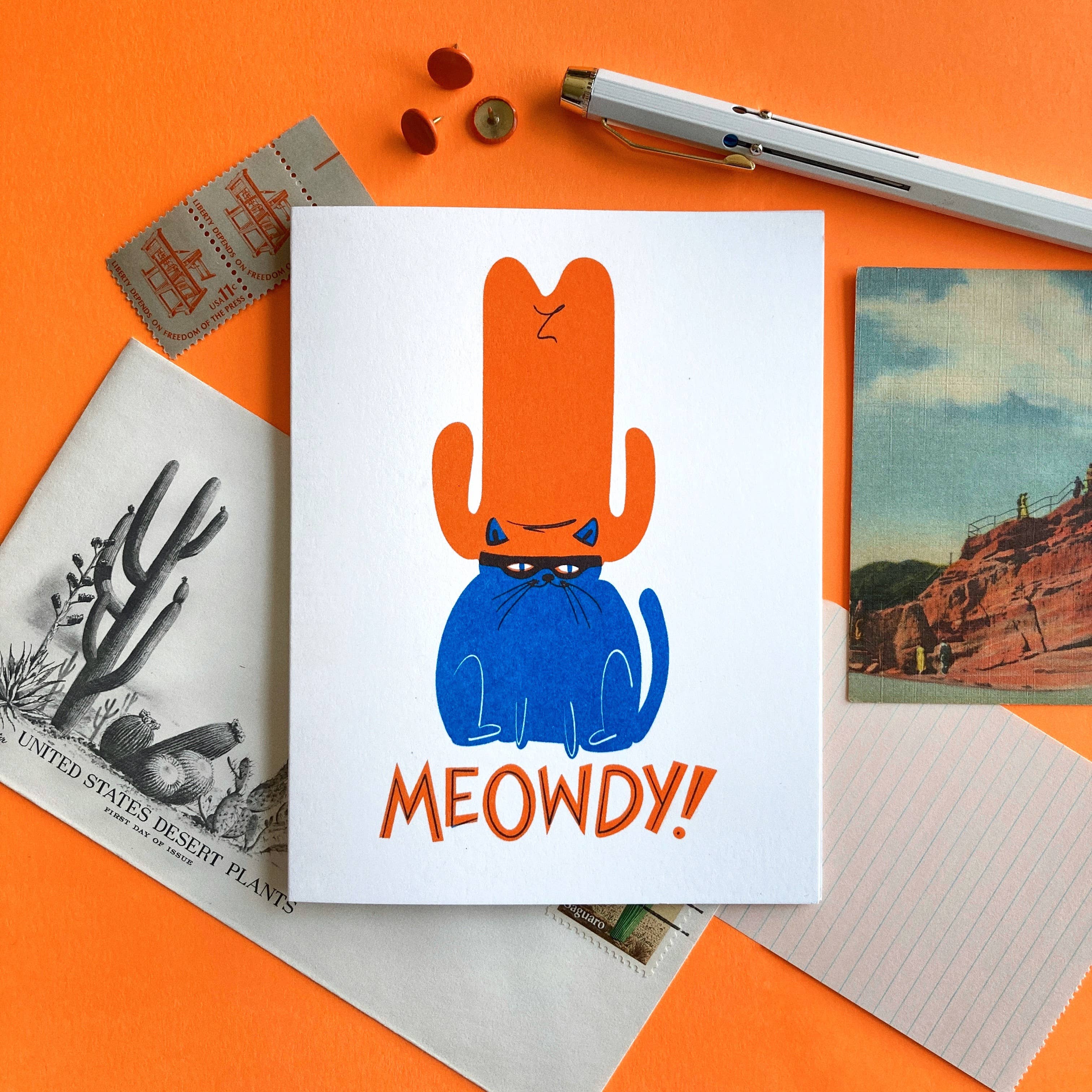 Meowdy Western Cat Sticker