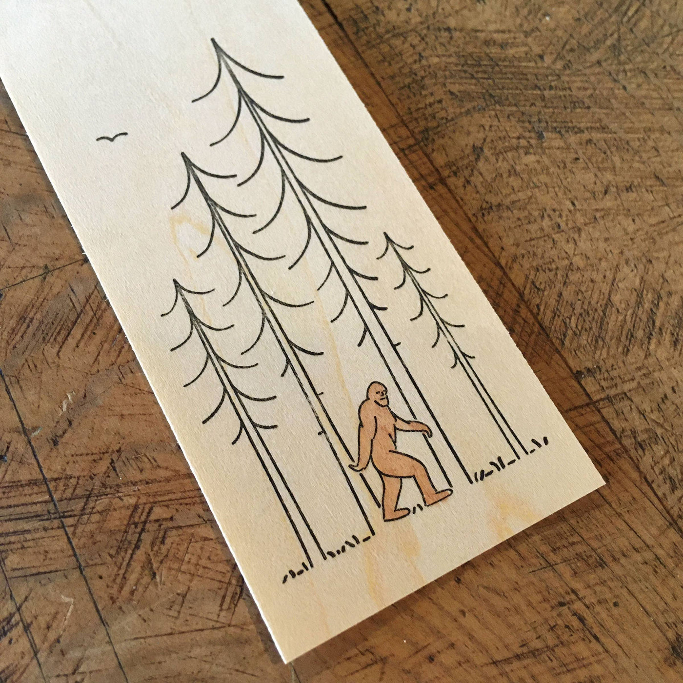 Minimal Adventure Bookmark - Sasquatch